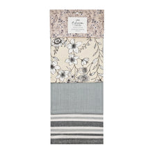 Load image into Gallery viewer, Blossom 3 Pack Tea Towel 50x70cm Cream
