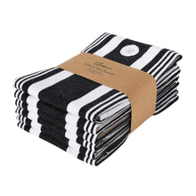 Load image into Gallery viewer, Eleanor 6 pack Tea Towel 50x70cm Black