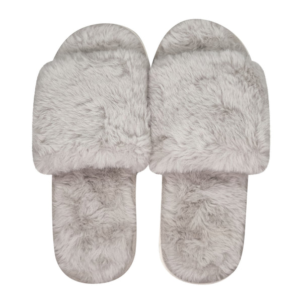 Holly Faux Fur Slippers 37 S-M Dove
