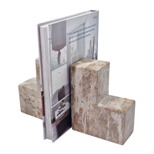 Isabella Set of 2 Book Ends Rectangle 12x15x6cm Marble