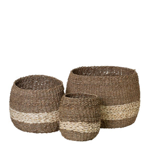 Kenya Set of 3 Baskets Natural