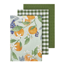 Load image into Gallery viewer, Orange 3 Pack Tea Towel 50x70cm Seafoam Multi
