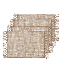 Load image into Gallery viewer, Rowan Jute Placemat 4 pack 33x48cm Natural
