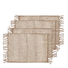 Load image into Gallery viewer, Rowan Jute Placemat 4 pack 33x48cm Natural