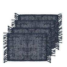 Load image into Gallery viewer, Rowan Jute Placemat 4 pack 33x48cm Navy