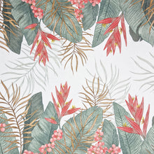 Load image into Gallery viewer, Tropical Runner 40x180cm White &amp; Evergreen
