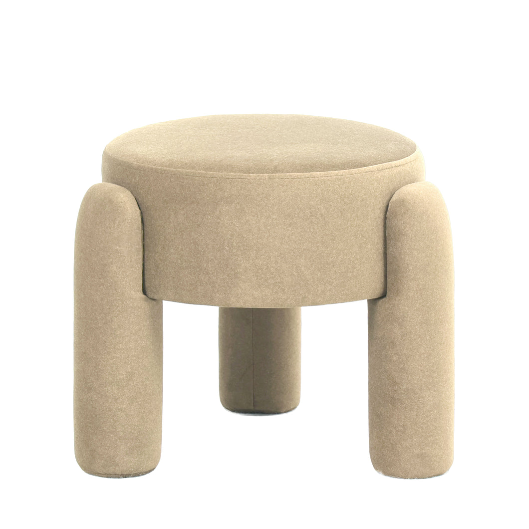 Eden Velvet Stool 48x48x40cm Ivory Champagne; ETA Early September