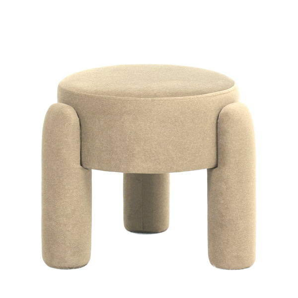Eden Velvet Stool 48x48x40cm Ivory Champagne; ETA Early September