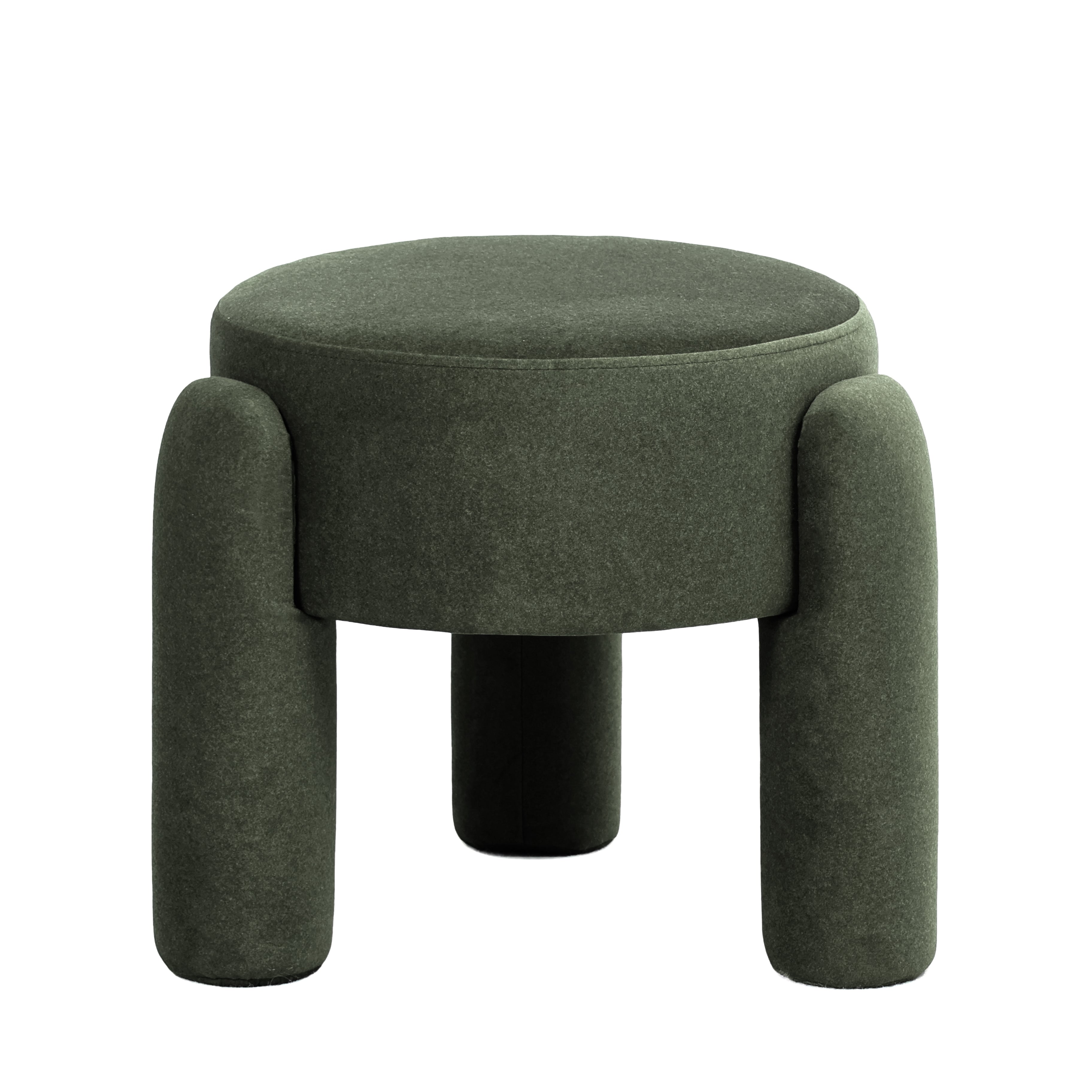 Eden Velvet Stool 48x48x40cm Pine Green