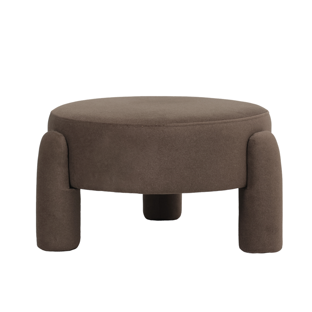 Cresent Velvet Stool Rich Cocoa; ETA Early October