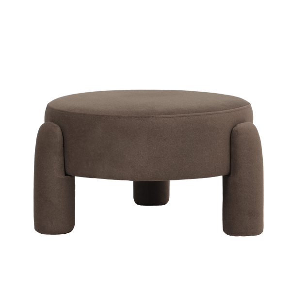 Cresent Velvet Stool 65x65x35cm Rich Cocoa; ETA Early September