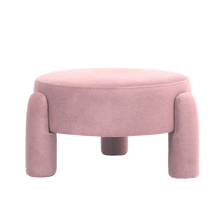 Load image into Gallery viewer, Cresent Velvet Stool 65x65x35cm Rich Blush

