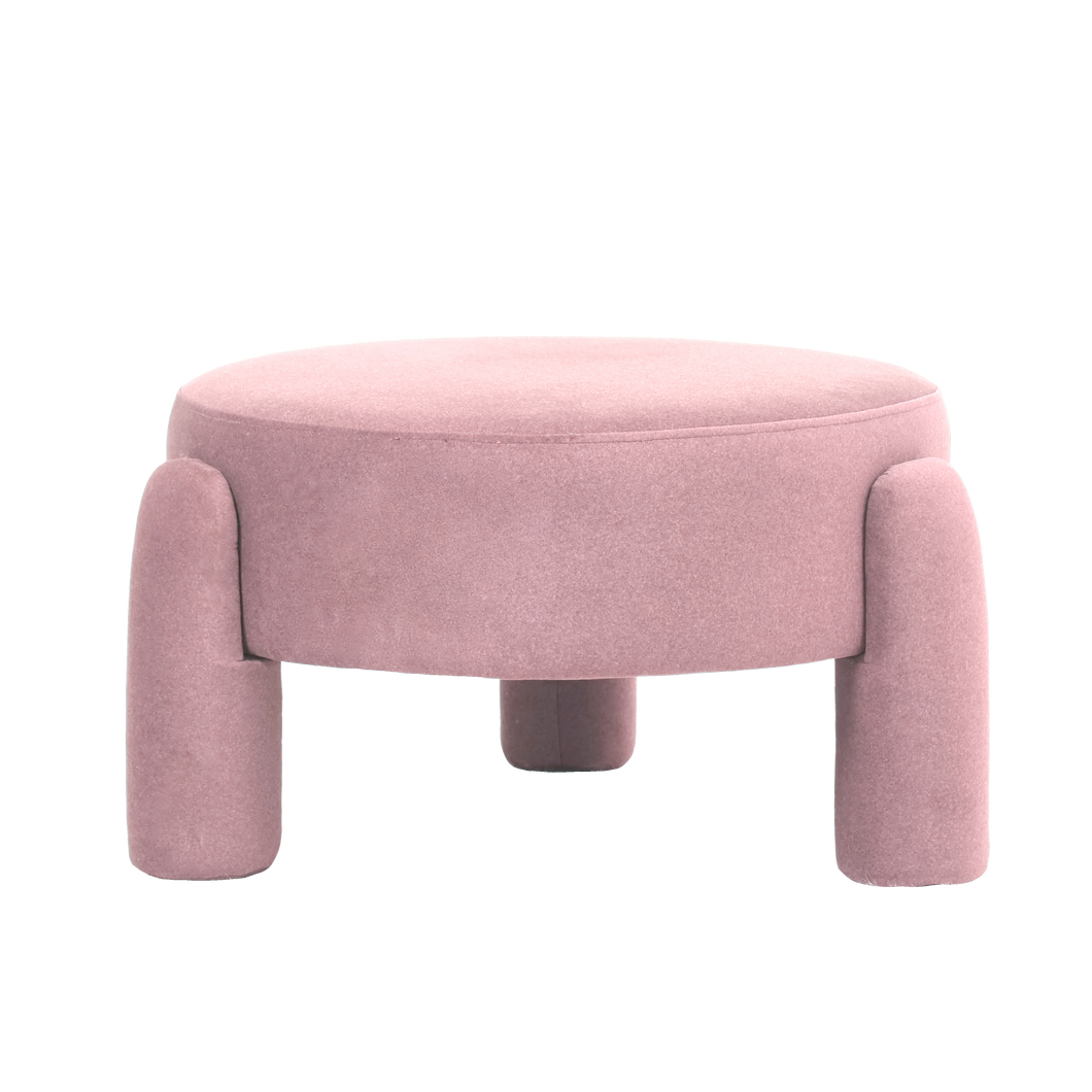 Cresent Velvet Stool 65x65x35cm Rich Blush; ETA Early September
