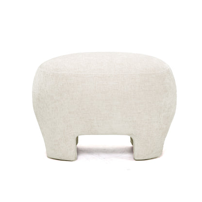 The Ceylon Ottoman 53x41x38cm Ivory
