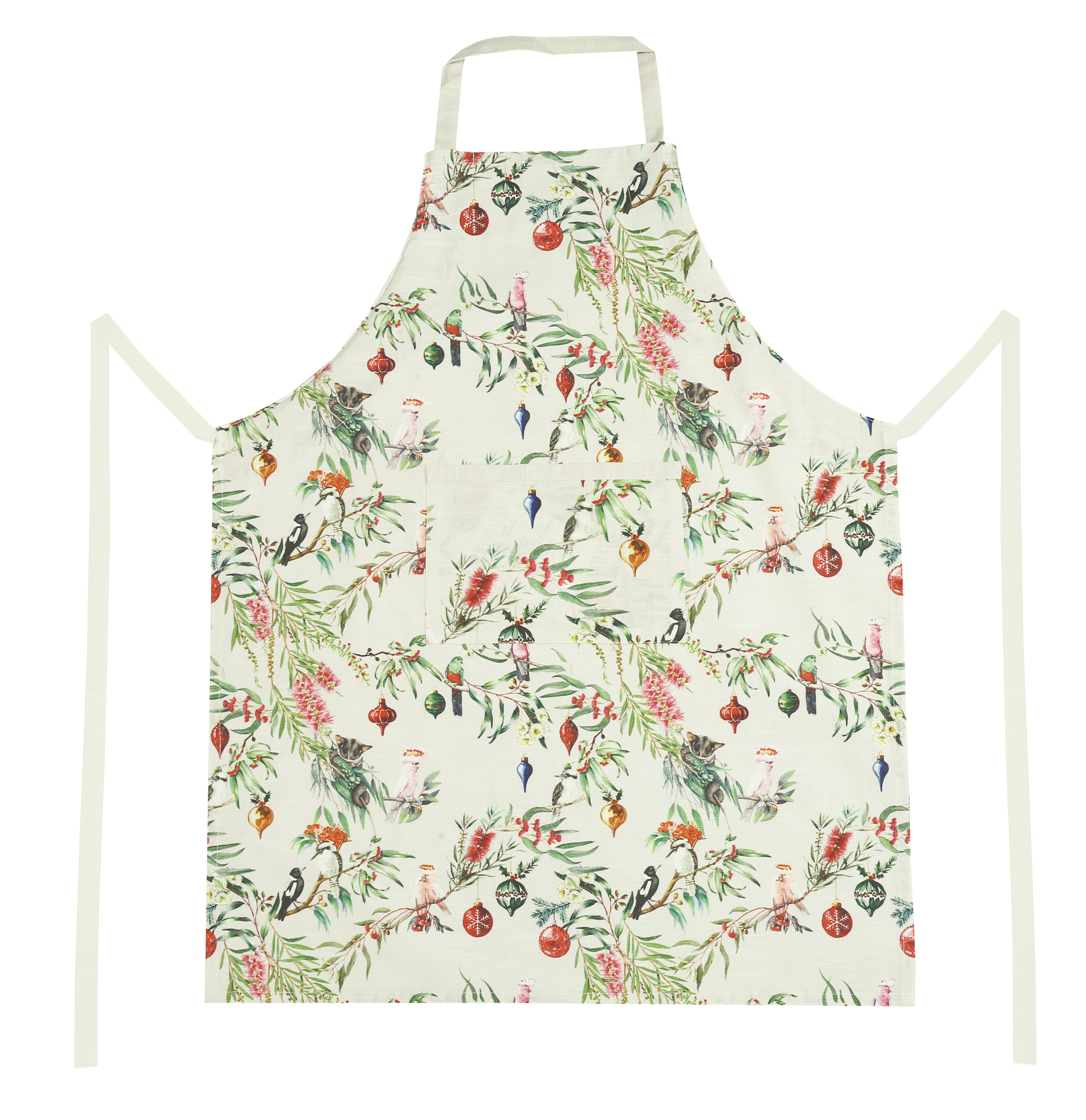 Australian Flora & Fauna Apron 83x68cm Beige Multi