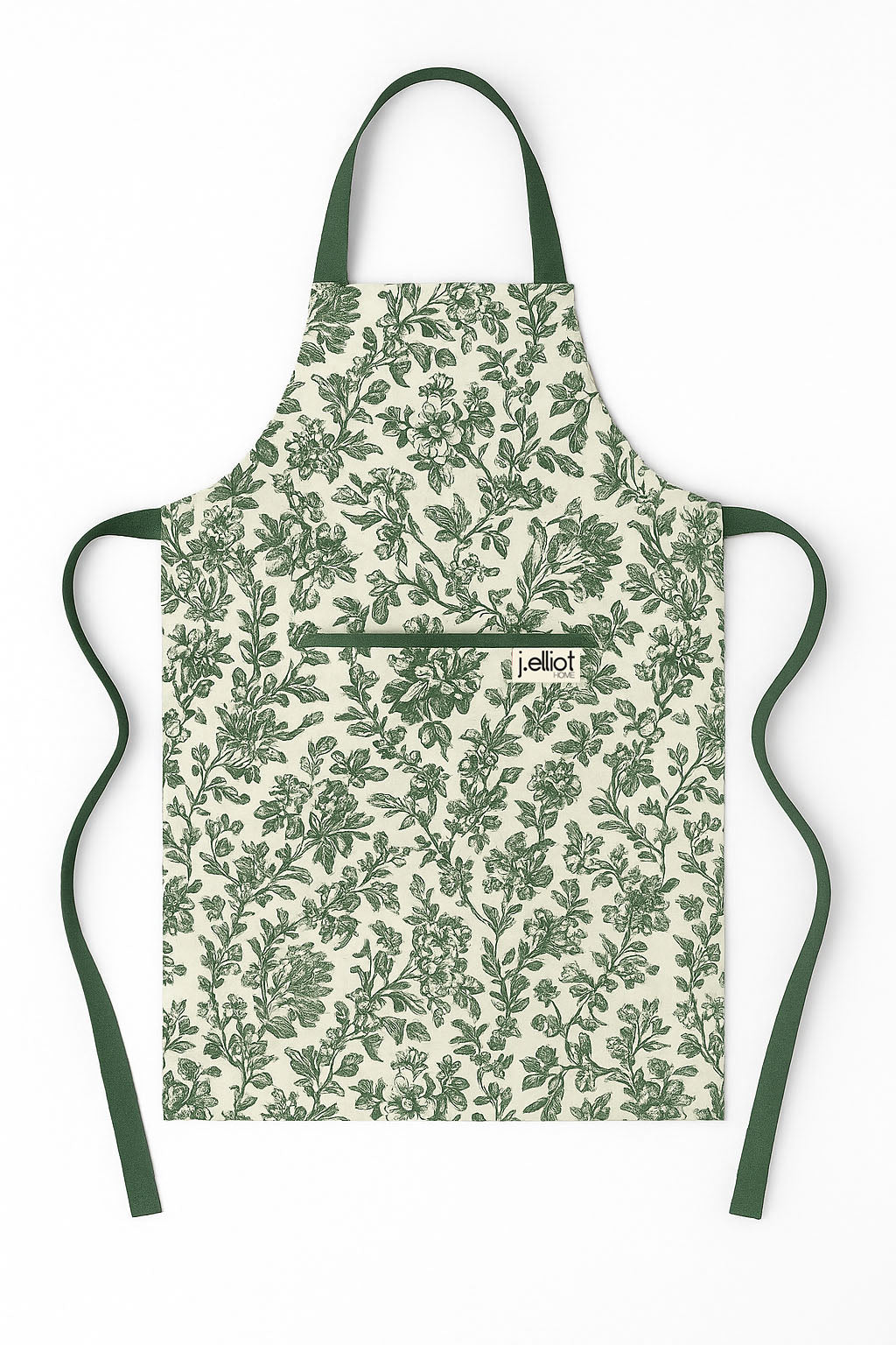 Floral Sonata Apron 83x68cm Green
