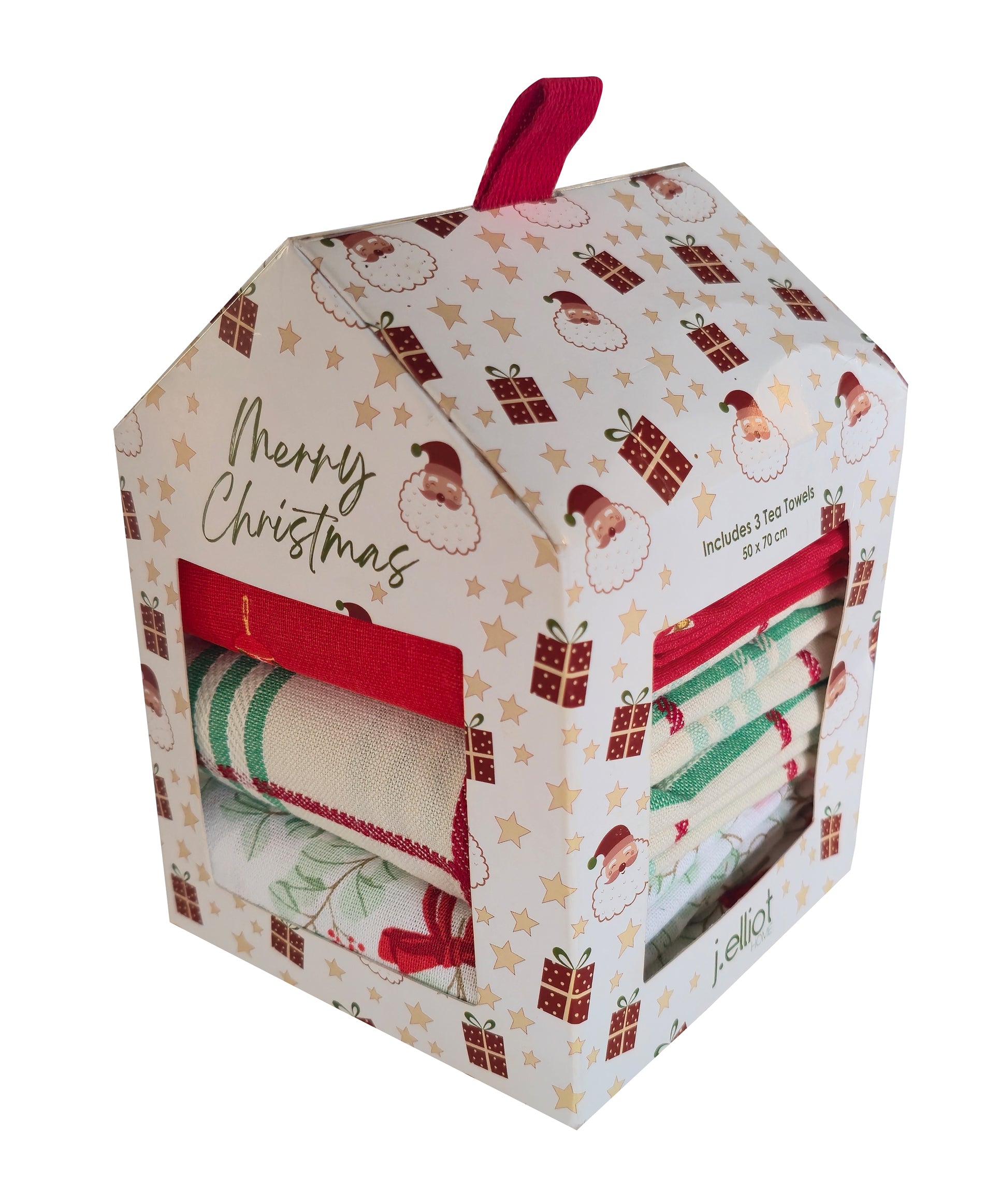 The Festive Collection Tea Towel Gift Set of 3 50x70cm Multi