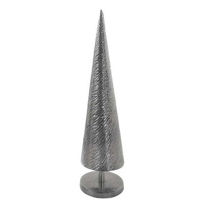 Holly Jolly Deco X-Mas Tree Hammered Medium 12x12x48cm Nickel