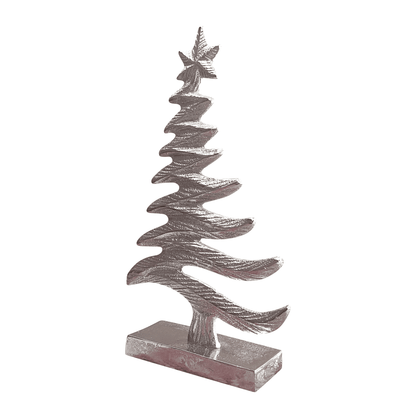 Frosty X-Mas Tree on Base Small 10x5x18cm Nickel
