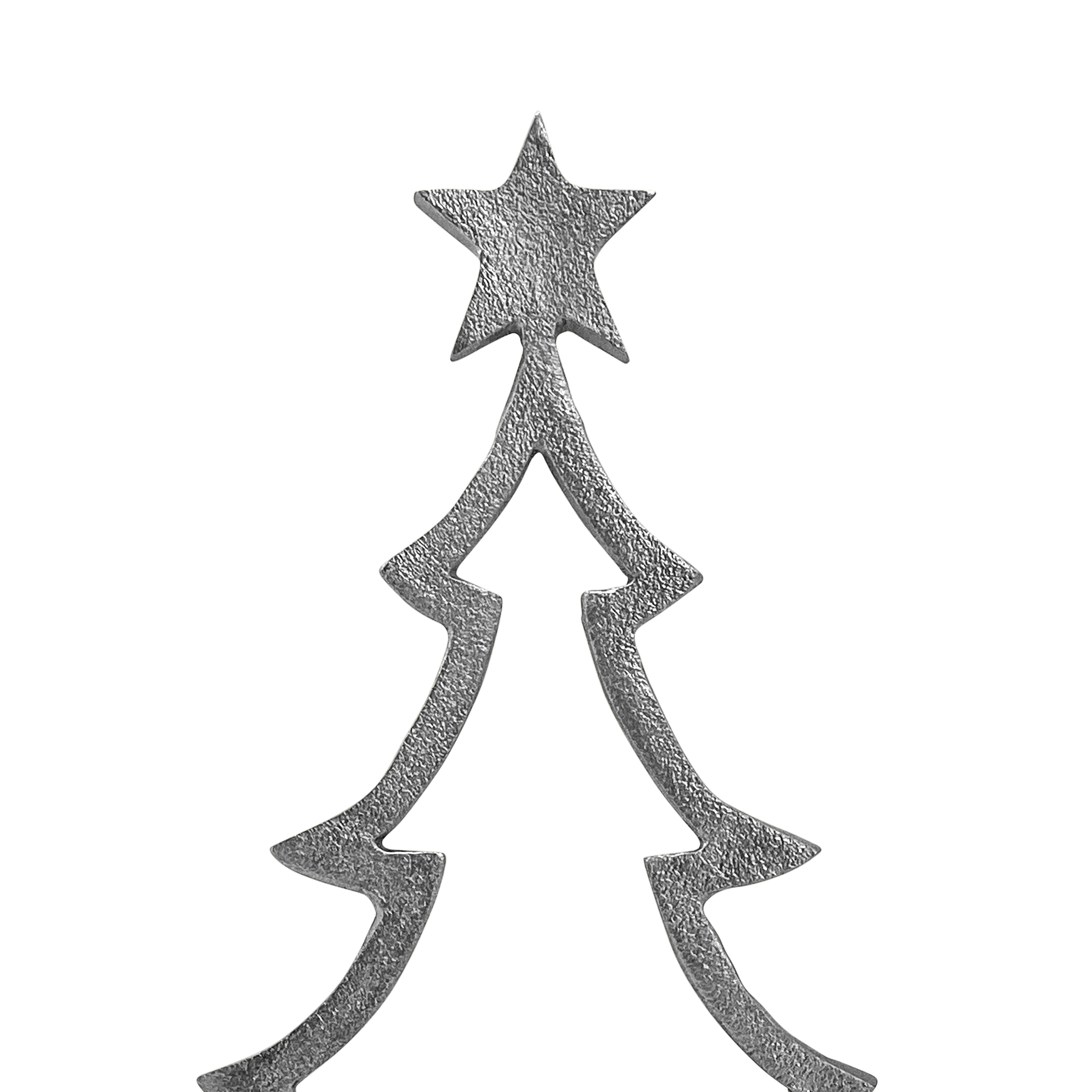 Starlight X-Mas Tree on Wood Base Small 22x7.5x33cm Nickel