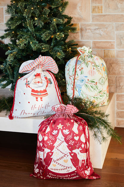 Australian Bird Christmas Santa Sack 60x80x1.5cm Green Multi