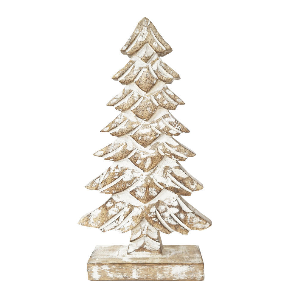 Grace Christmas Tree Decoration 16x7x32cm White & Natural