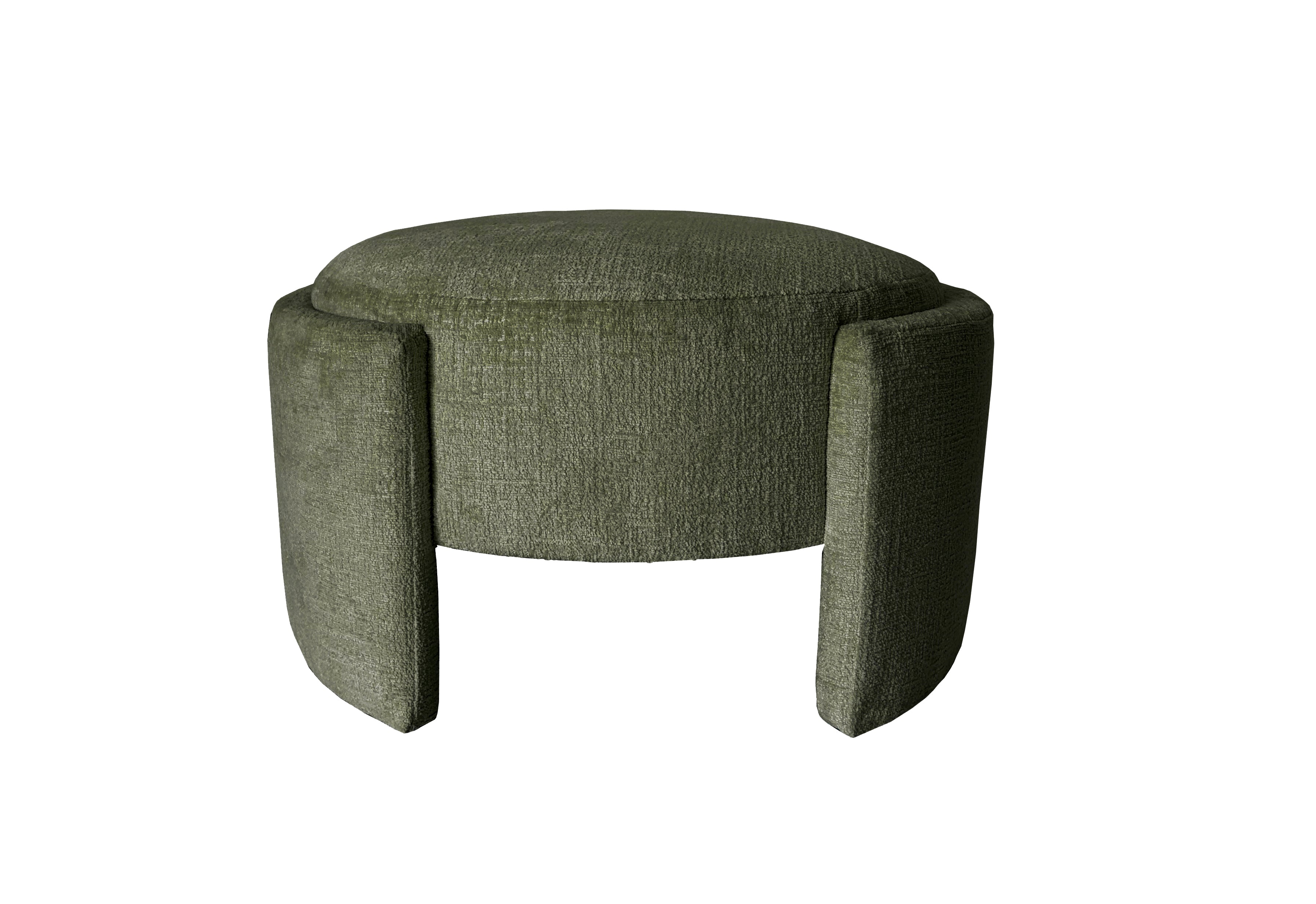 Elara Ottoman 74x64x43cm Dark Moss