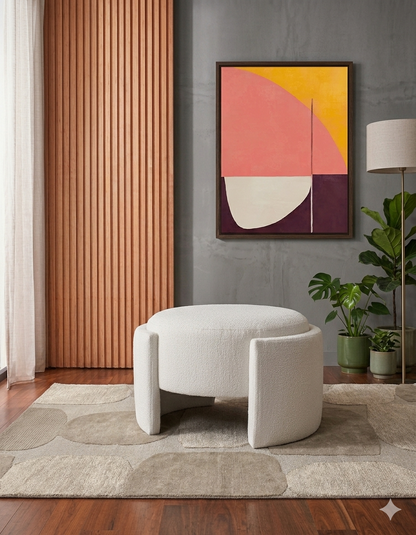 Elara Ottoman 74x64x43cm Sandstone