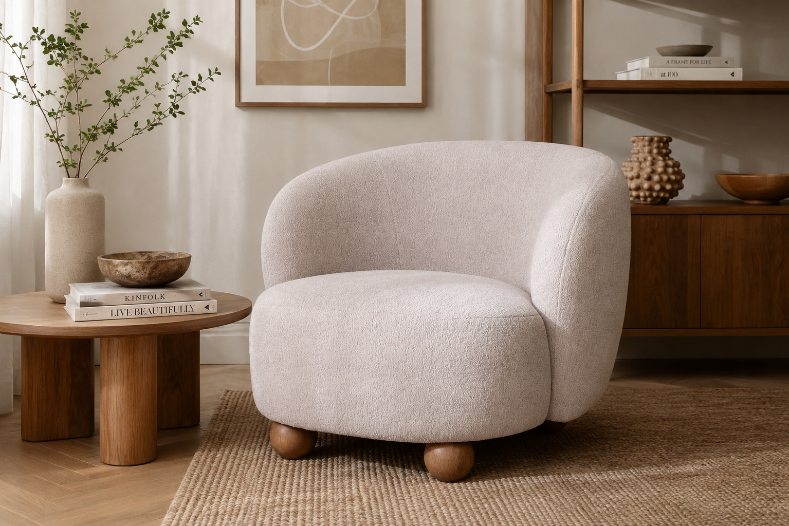 Cove Chair 85x90x73cm Grey Beige