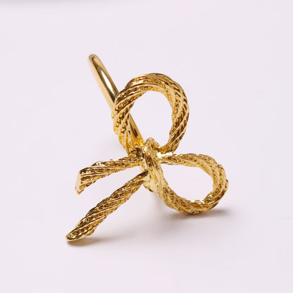 Bow Napkin Ring Set of 4 4.75x4.6x4.8cm Gold