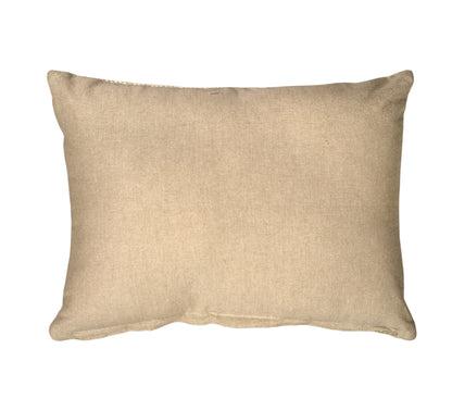 Eren Handwoven Stripe Cushion 35x55cm Olive & Natural