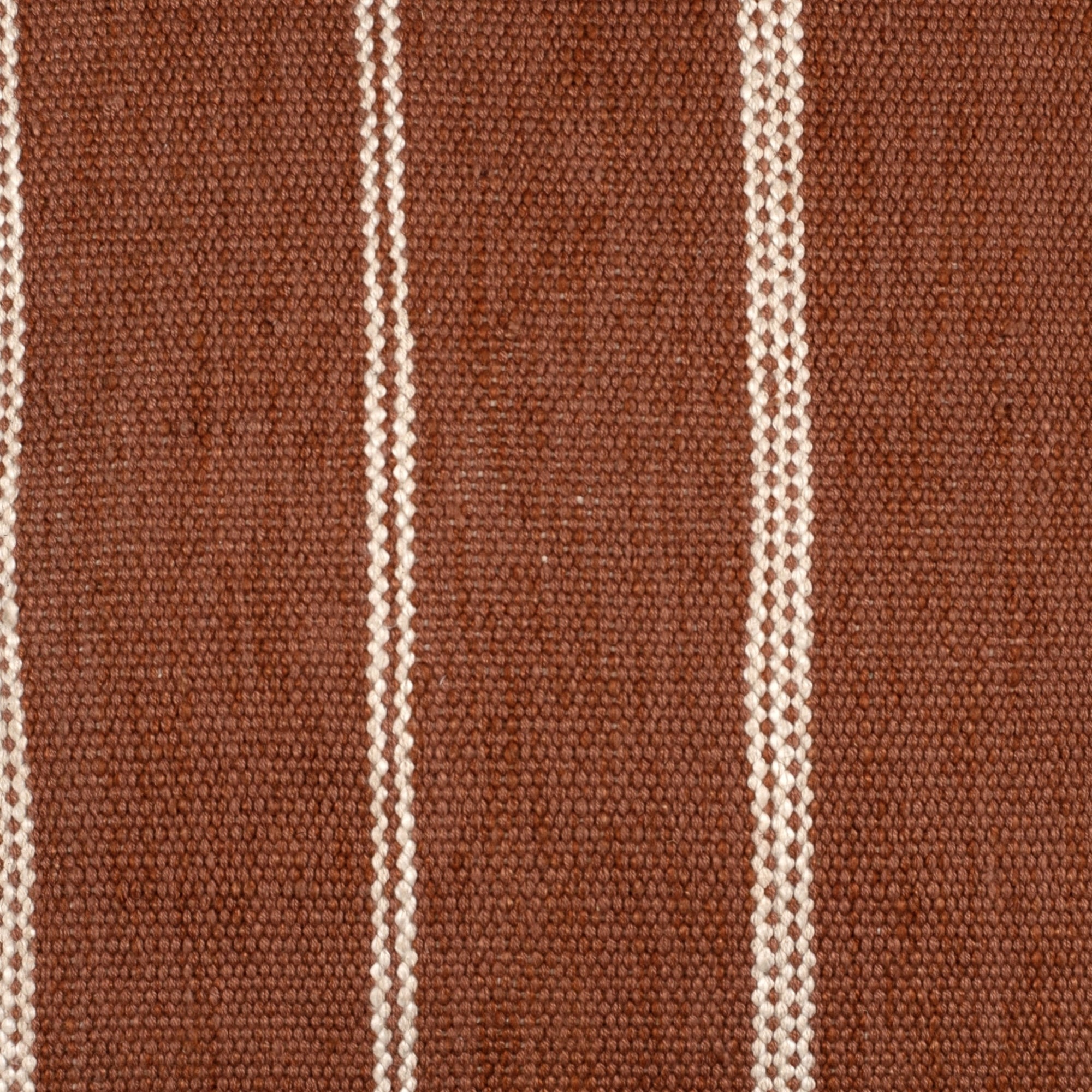 Eren Handwoven Stripe Cushion 35x55cm Rust & Natural
