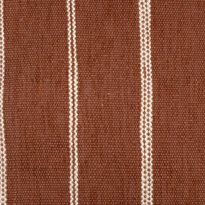 Eren Handwoven Stripe Cushion 35x55cm Rust & Natural