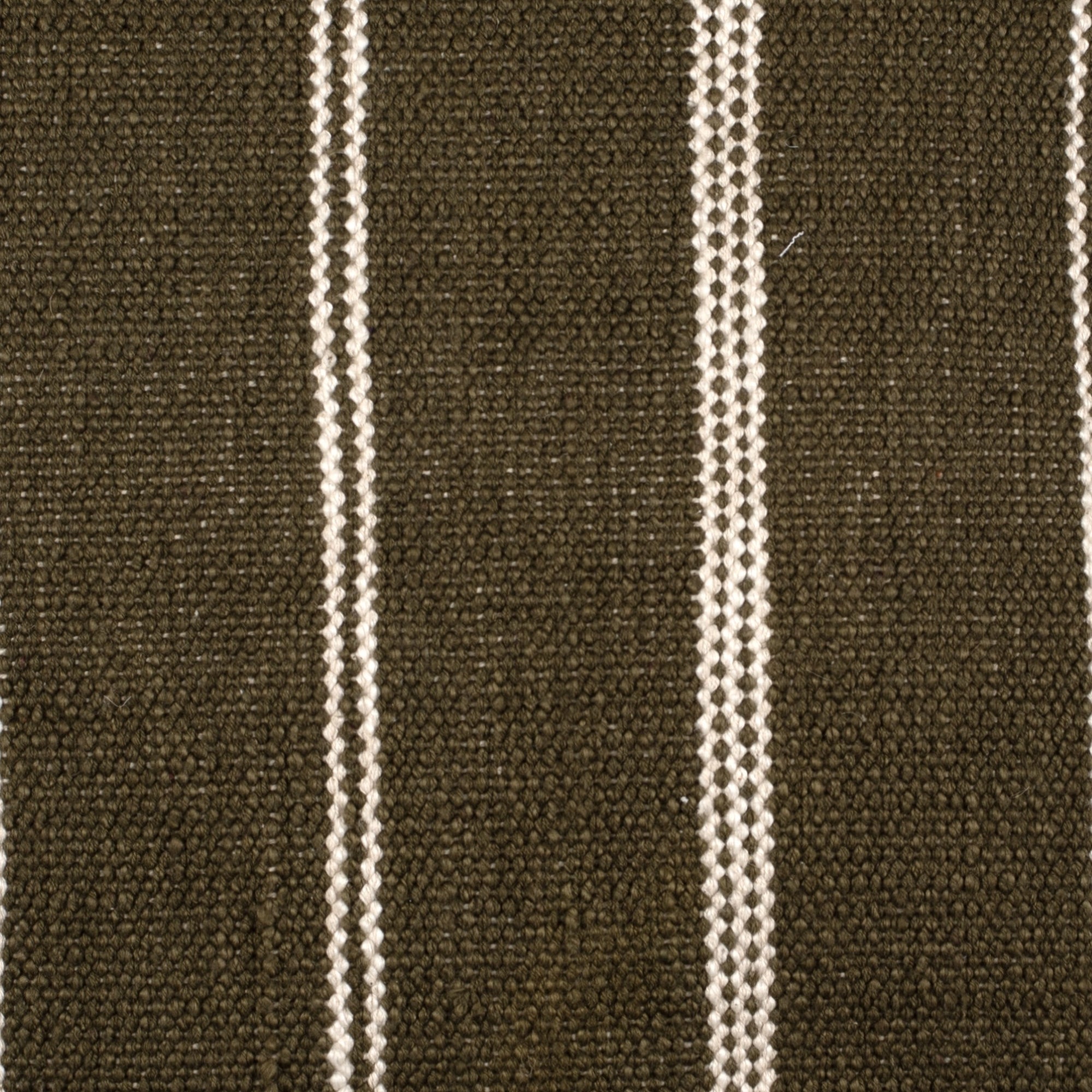 Eren Handwoven Stripe Cushion 50x50cm Olive & Natural