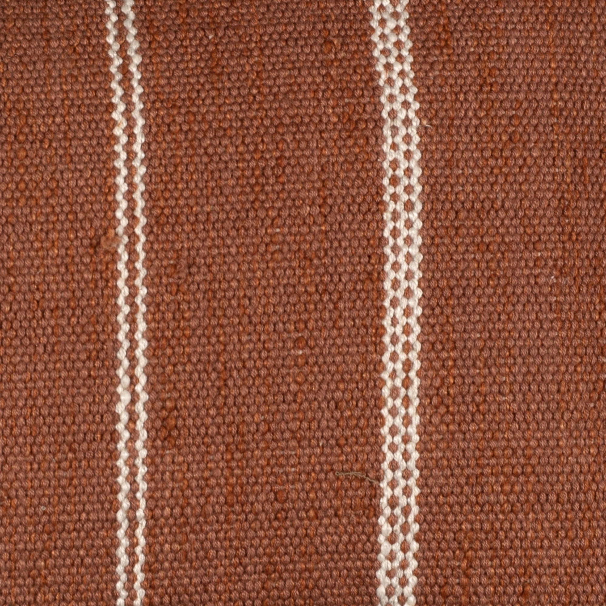 Eren Handwoven Stripe Cushion 50x50cm Rust & Natural