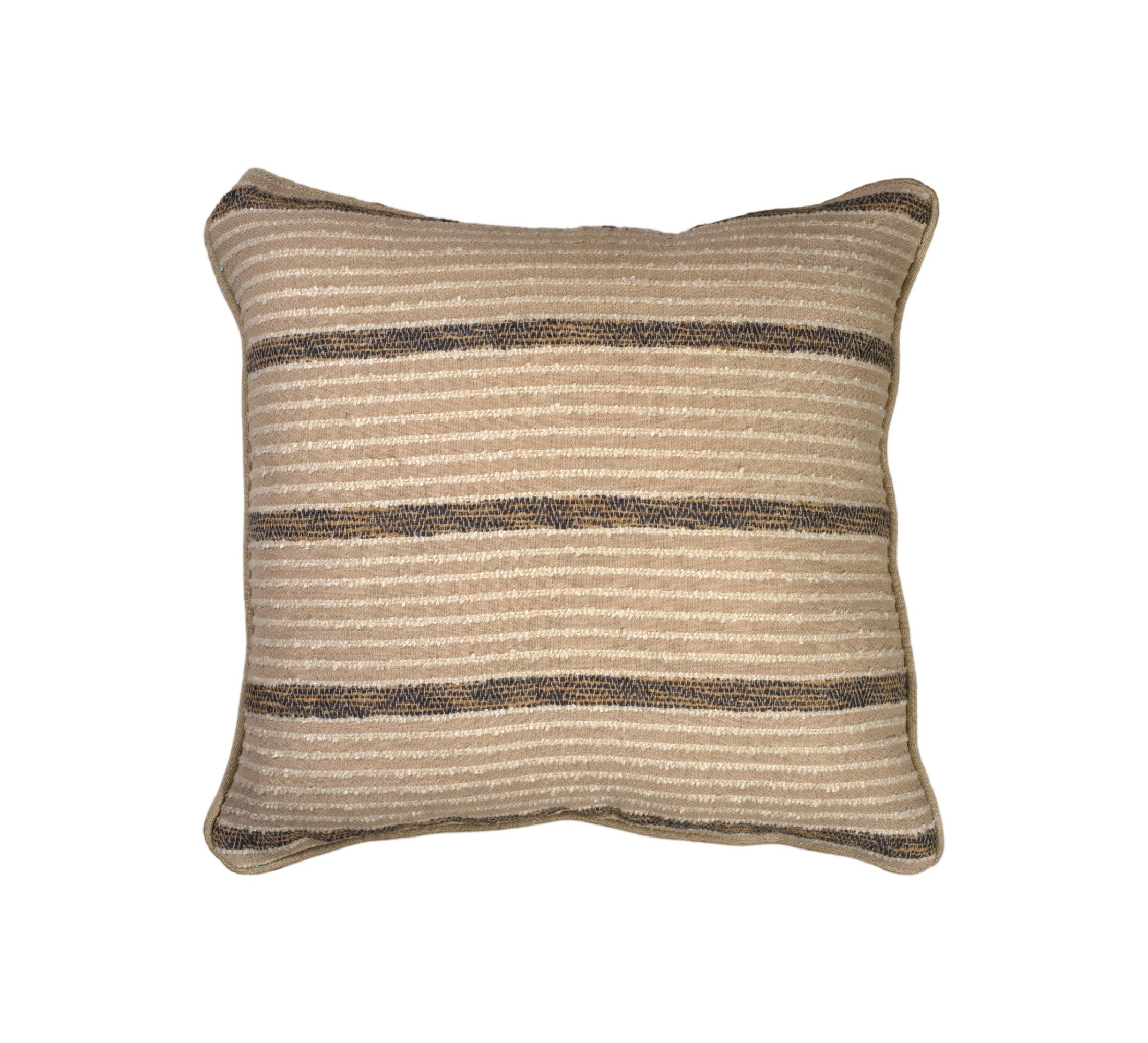 Mira Handwoven Linen Blend Cushion 50x50cm Natural