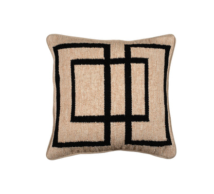 Nola Handwoven Linen Blend Cushion 50x50cm Ivory