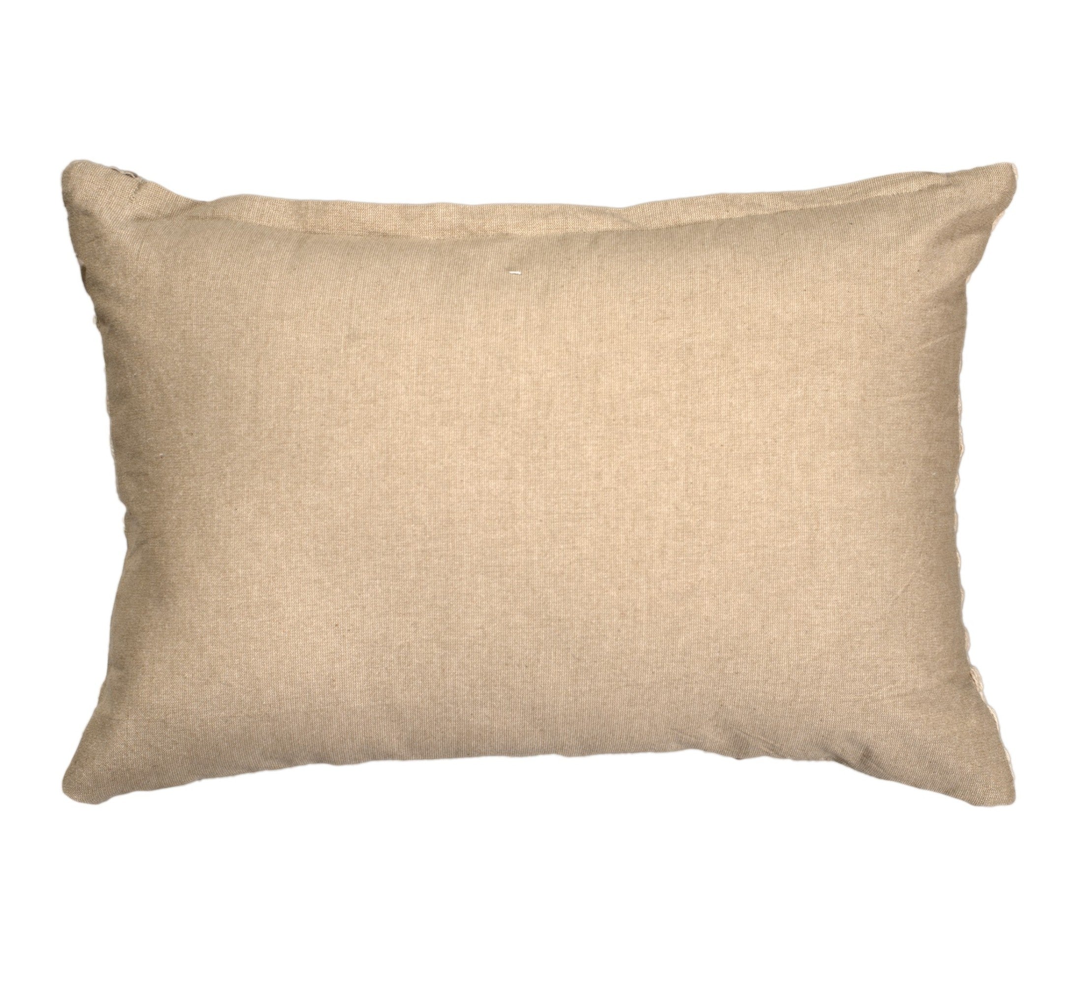 Samara Chenille Linen Blend Woven Cushion 35x55cm Beige
