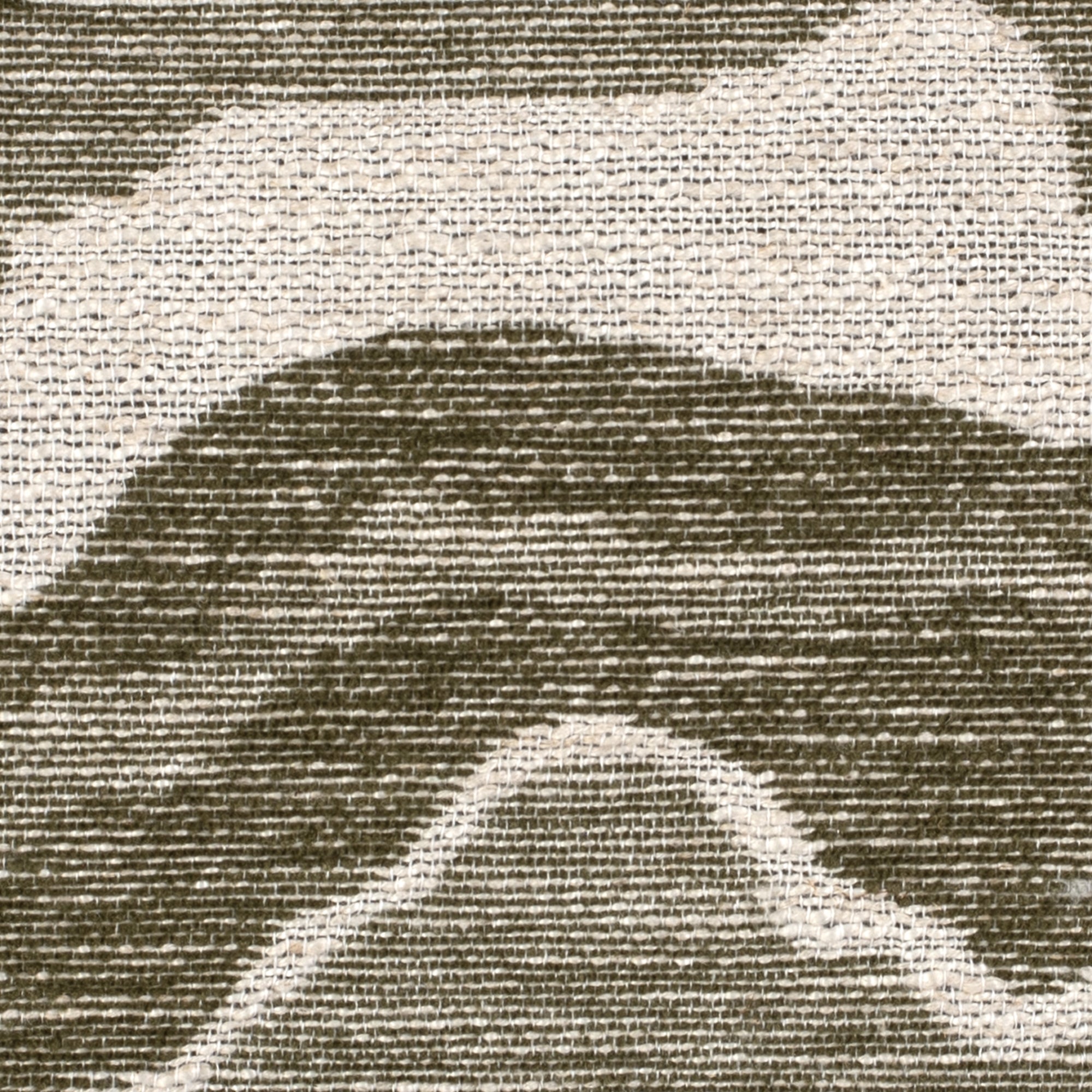 Samara Chenille Linen Blend Woven Cushion 35x55cm Olive