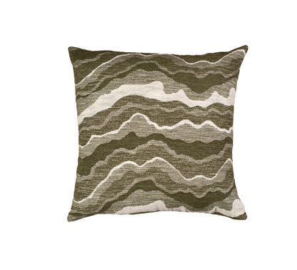 Samara Chenille Linen Blend Woven Cushion 50x50cm Olive