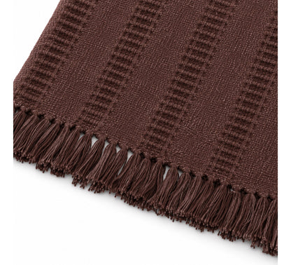 Terra Tassel Throw 130x170cm Chocolate
