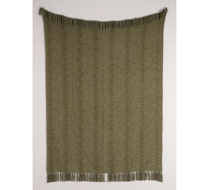 Terra Tassel Throw 130x170cm Olive