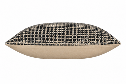 Thea Handwoven Linen Blend Cushion 50x50cm Black