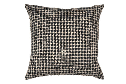Thea Handwoven Linen Blend Cushion 50x50cm Black