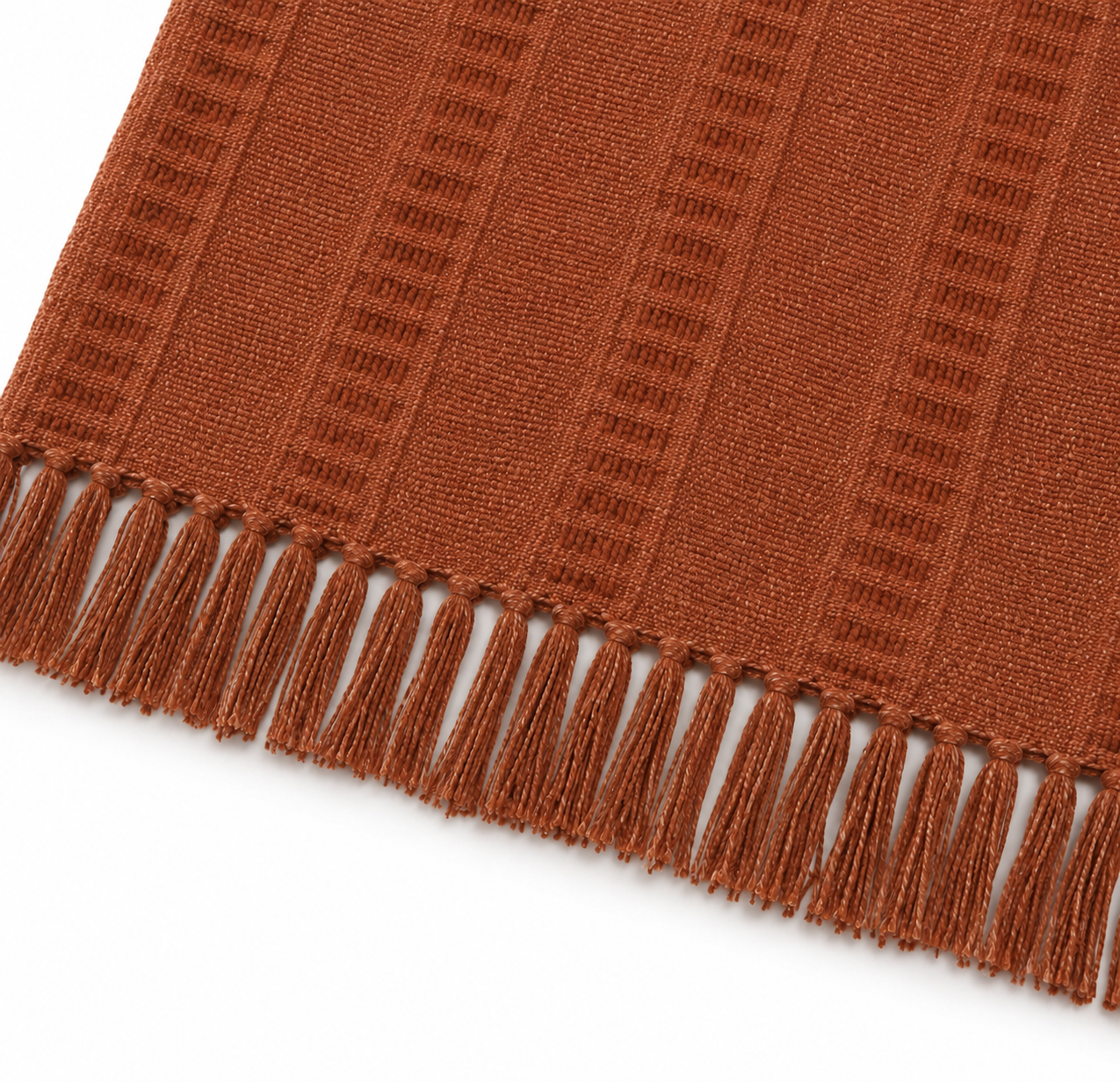 Terra Tassel Throw 130x170cm Rust