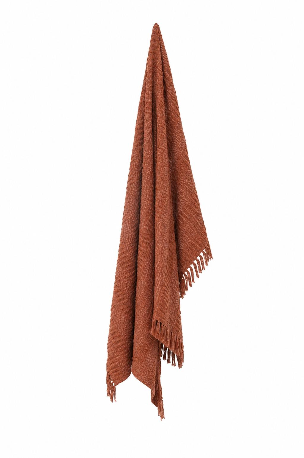 Terra Tassel Throw 130x170cm Rust