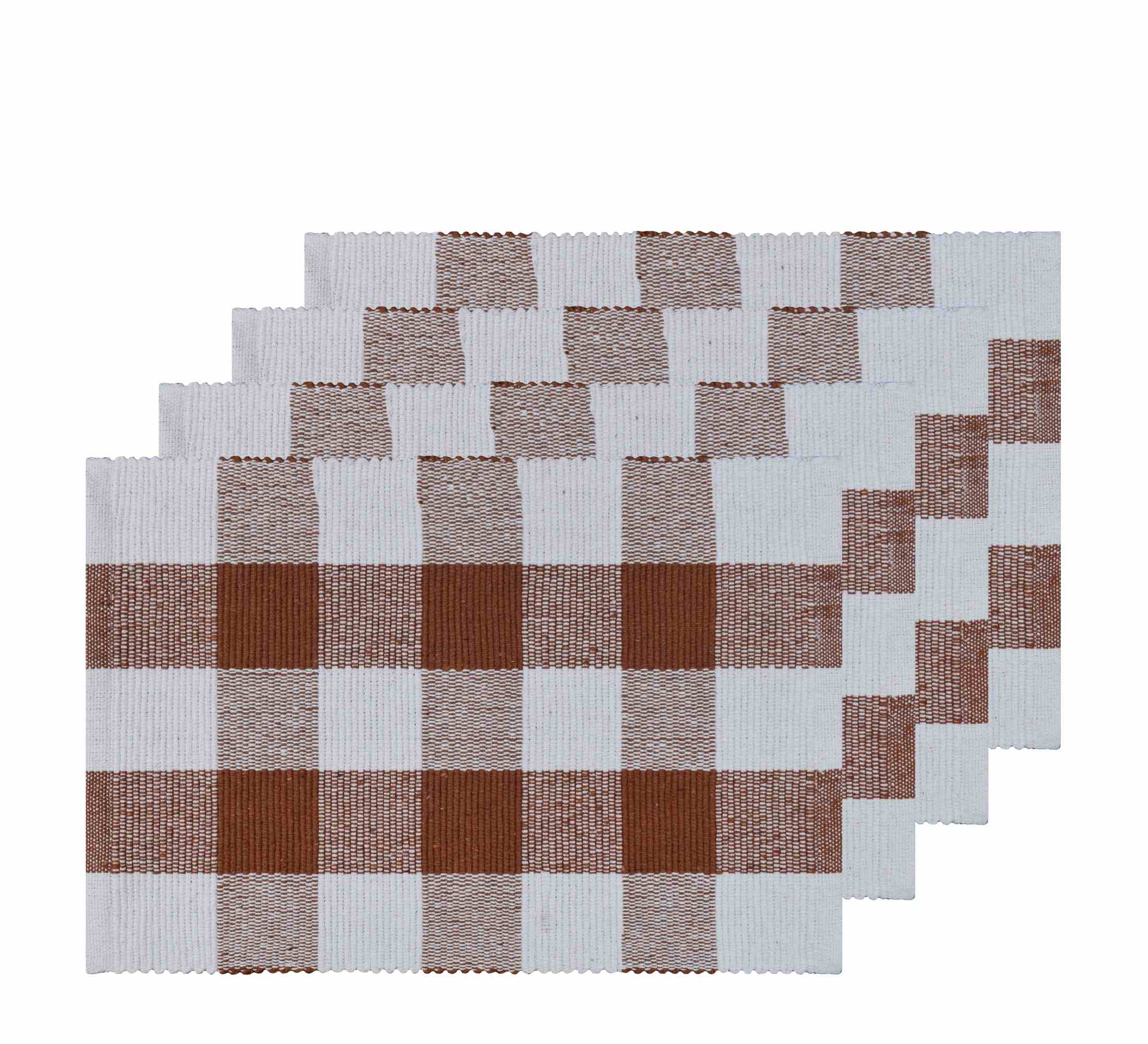 Provence Check Placemat Set of 4 33x48cm Glazed Ginger