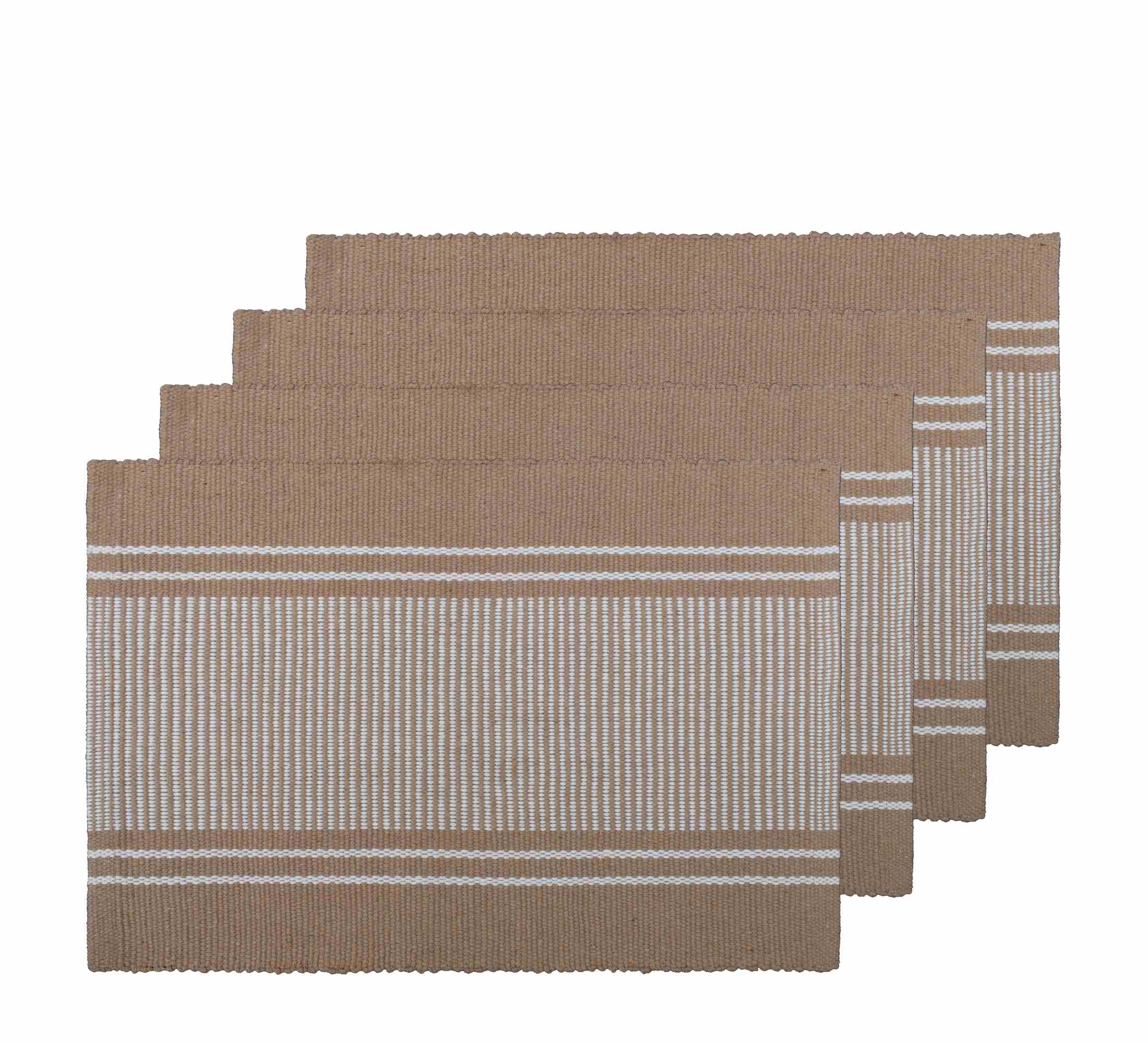 Provence Stripe Placemat Set of 4 33x48cm Camel