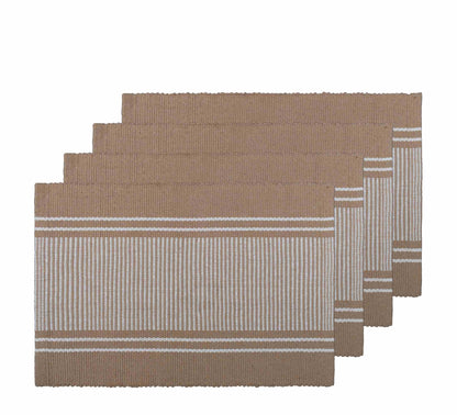Provence Stripe Placemat Set of 4 33x48cm Camel