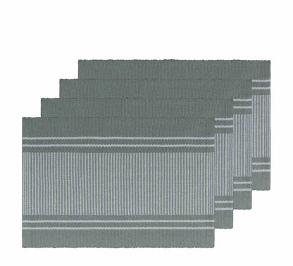 Provence Stripe Placemat Set of 4 33x48cm Oil Green